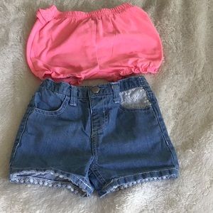 Bundle Jean shorts 18/24 mo pick bloomers 18/24mo